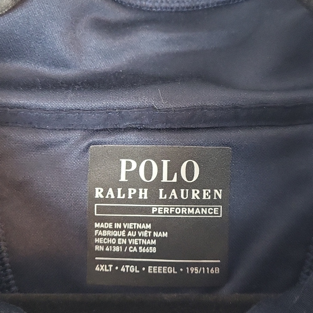 Polo Ralph Lauren Men's Fleeve Navy Zip-Front Fleece Vest. Size 4XL - Picture 3 of 7